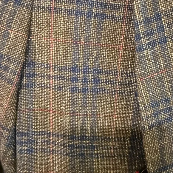 Veronica Beard Beacon Check Double Breasted Wool Cotton Blazer Size 0